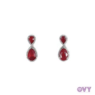 red double teardrop earrings wholesale