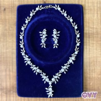 CZ & pearl Jewelry set in wholesale