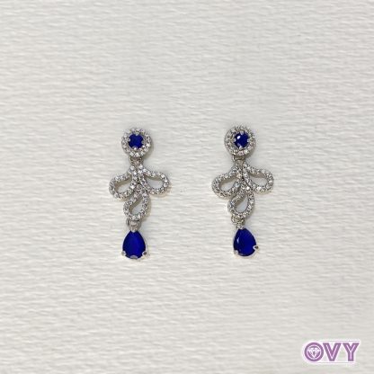 blue cz earrings