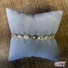 CZ Framed Pears Bride or Bridesmaids Gold Bracelet - Image 2