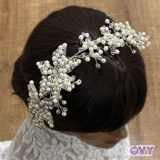 wedding pearl beads headband