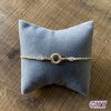 Gold Plated Interlaced Ring Lariat Bracelet